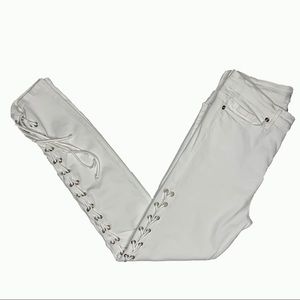 Good American White Lace Up Jean “Good Legs” 12/31